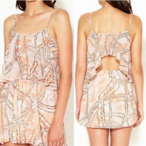 LOVERS & Friends-Tiered Open Back Blue Mini Dress